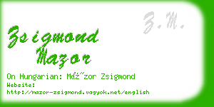 zsigmond mazor business card